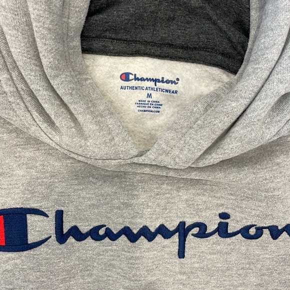 Champion boys youth Medium grey hoodie. - Picture 2 of 4